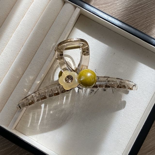 Claw Pearl Faux Acrylic Flower Hair