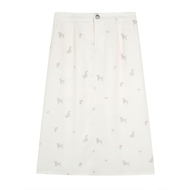 Plus Size High Waist Floral A-Line Skirt (Various Designs)