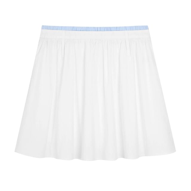Plus Size High Waist Plain Mini A-Line Skirt