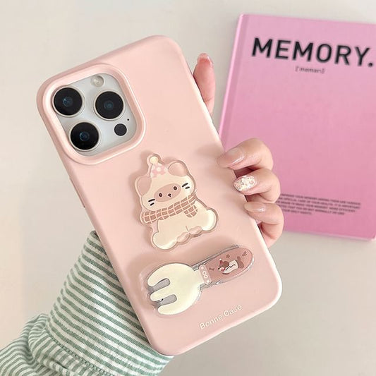 Stand Fork / Case Set Cat Phone