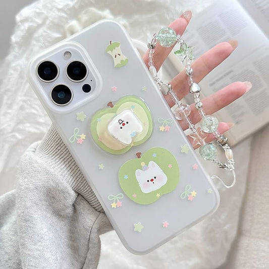Set Strap Rotatable Adhesive Case Phone / Apple Dog Decoration