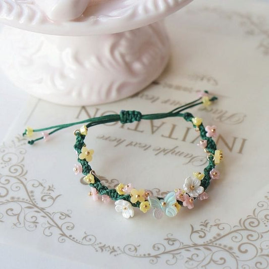 Bracelet Bead String Flower