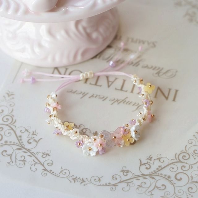 Bracelet Bead String Flower