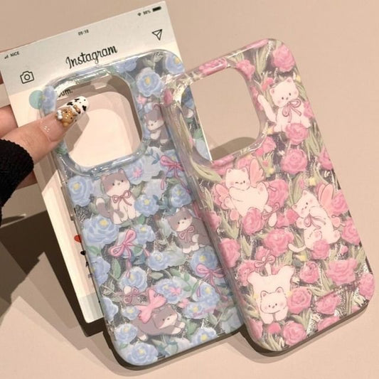 Cat Floral Case Phone