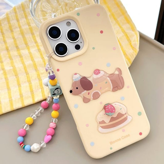 Dog Bead Phone / Set Case Strap Print