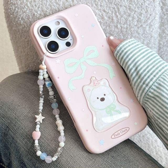 Set Dog Case Strap Phone Bead / Print
