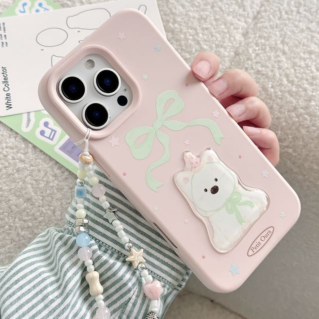 Set Dog Case Strap Phone Bead / Print