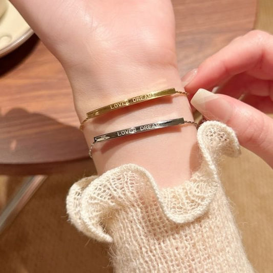 Metal Bracelet Lettering