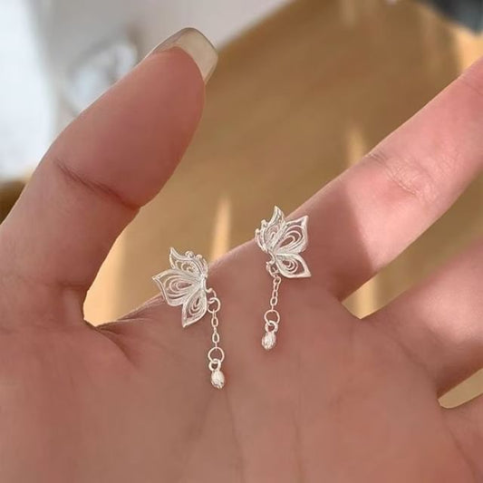 Alloy Earring Butterfly Drop