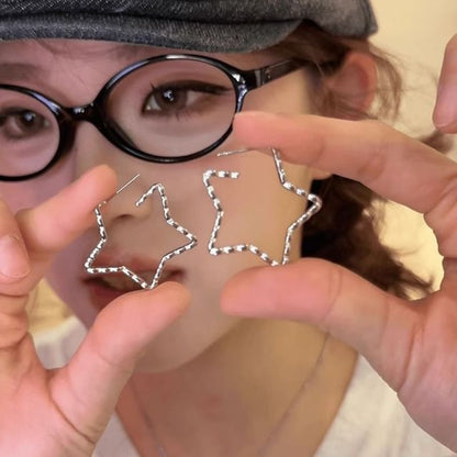 Alloy Star Hoop Earring