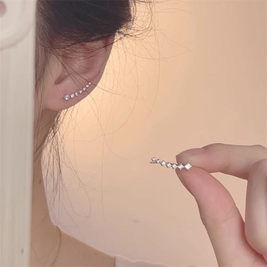 Rhinestone Climber Earring