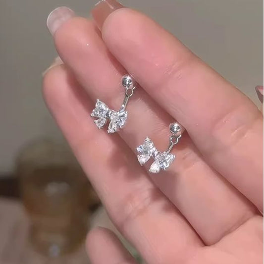 Ear Jacket Bow Rhinestone