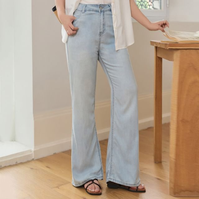 Mid Rise Washed Bootcut Jeans (Various Designs)