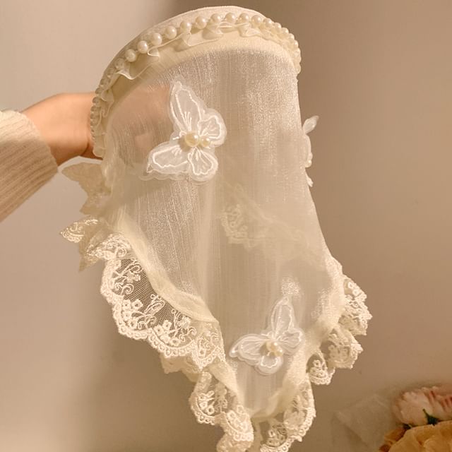 Applique Butterfly Headband Trim Lace