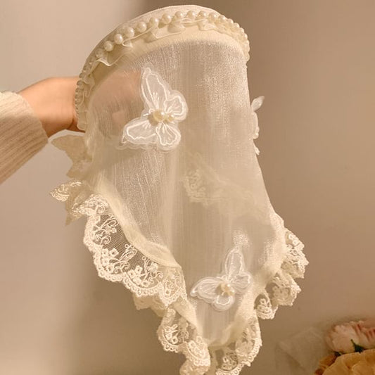 Applique Butterfly Headband Trim Lace