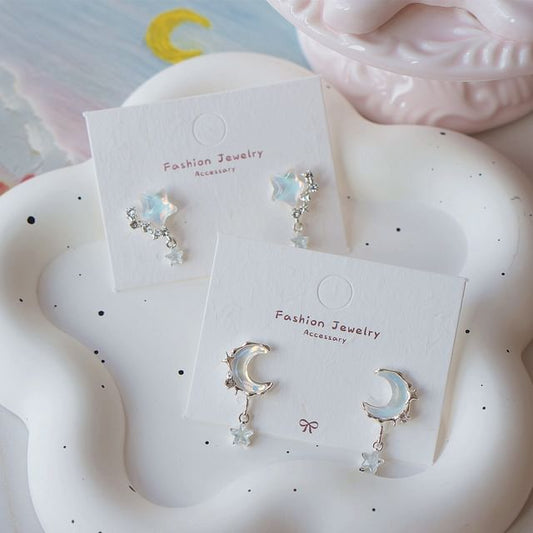 Earring Crescent Drop / Star