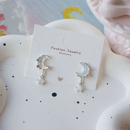 Earring Crescent Drop / Star