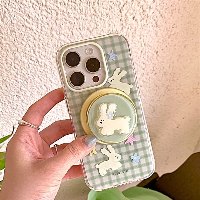Rabbit Case Phone Plaid