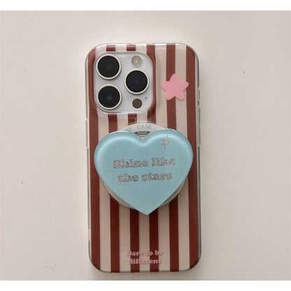(Compatible Magnetic with MagSafe) Striped Case Phone Star