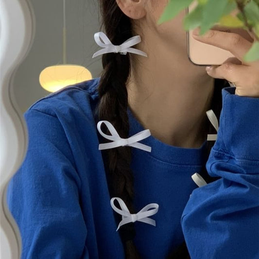 Set Bow Clip of Hair Plain 3: