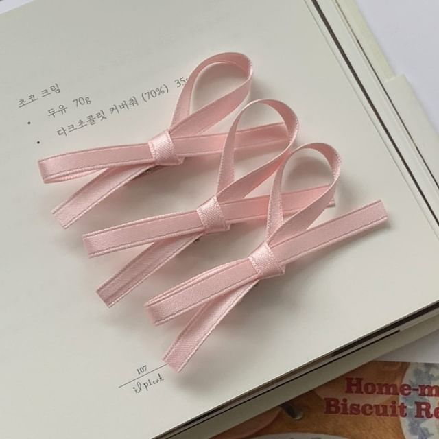 Set Bow Clip of Hair Plain 3: