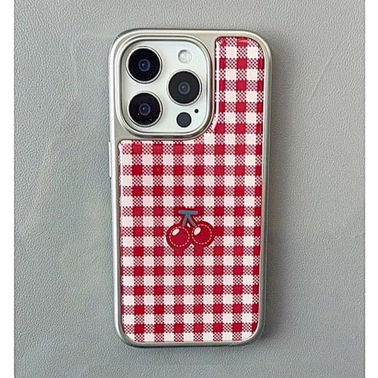 Phone Case Print Cherry Gingham