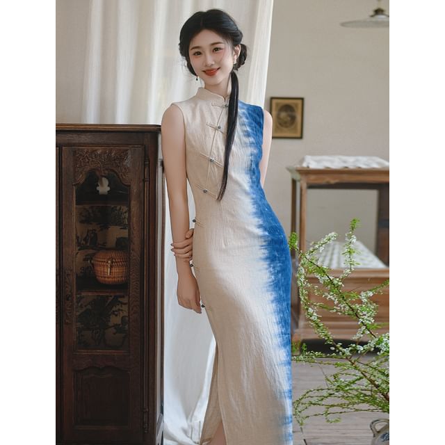 Tie-Dye Maxi Sheath Qipao (Various Designs)