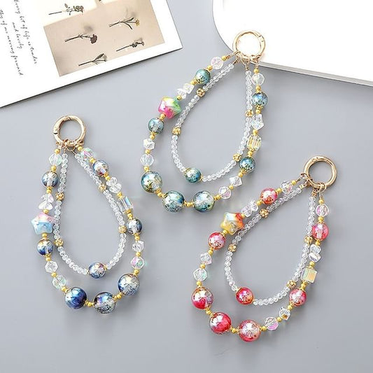 Layered Star Bead (Various Crystal Faux Strap Designs) Phone