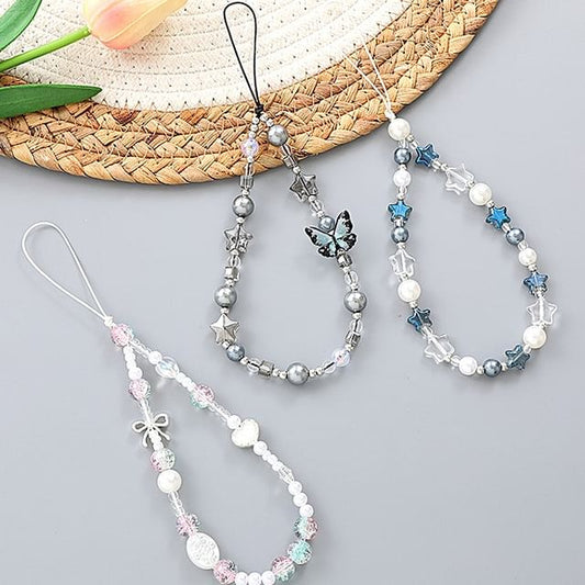 Bow / Phone Star Butterfly Bead Strap