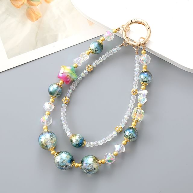 Layered Star Bead (Various Crystal Faux Strap Designs) Phone