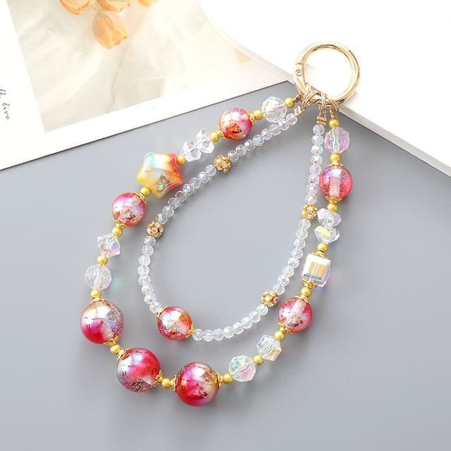 Layered Star Bead (Various Crystal Faux Strap Designs) Phone