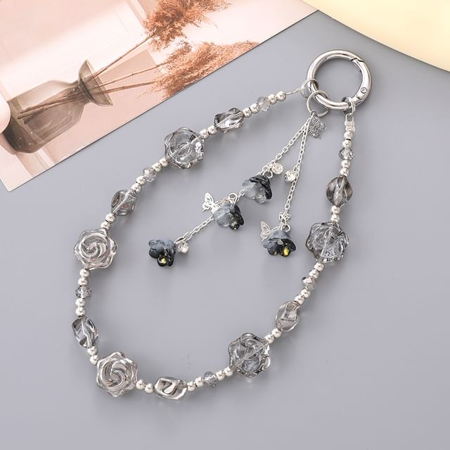 Phone Strap Floral Bead