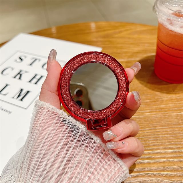 Mirror Phone Magnetic with Glitter Stand
