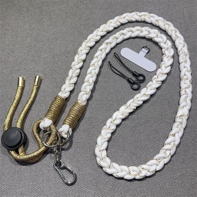 Braided with Strap Pad Lanyard and Phone