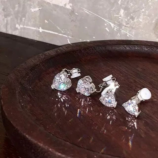 Heart Set Ear of Alloy Rhinestone 4: Cuff