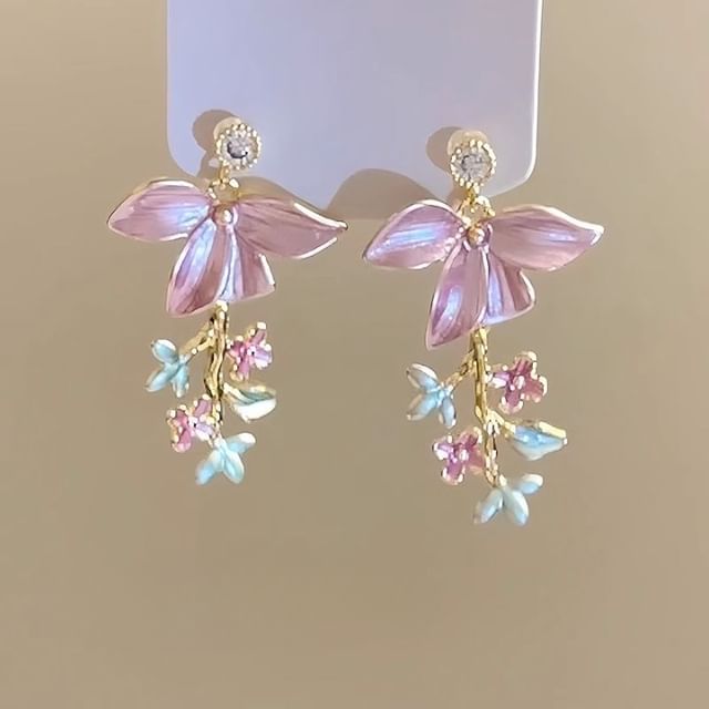 Floral Alloy Earring Dangle
