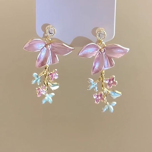 Floral Alloy Earring Dangle