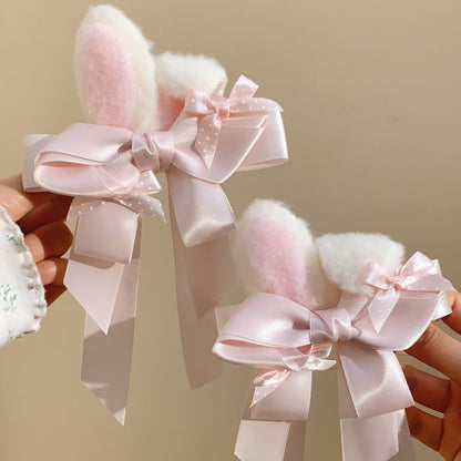 Clip Ear Hair Bow Set Rabbit /
