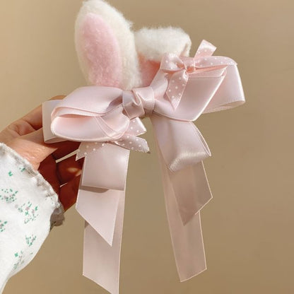 Clip Ear Hair Bow Set Rabbit /