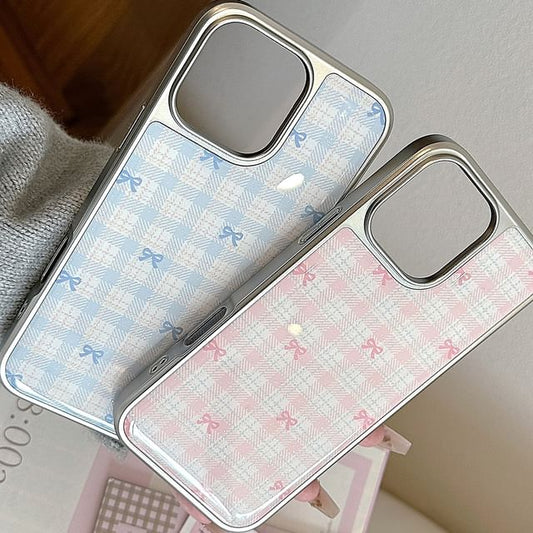 Bow Case Phone Plaid
