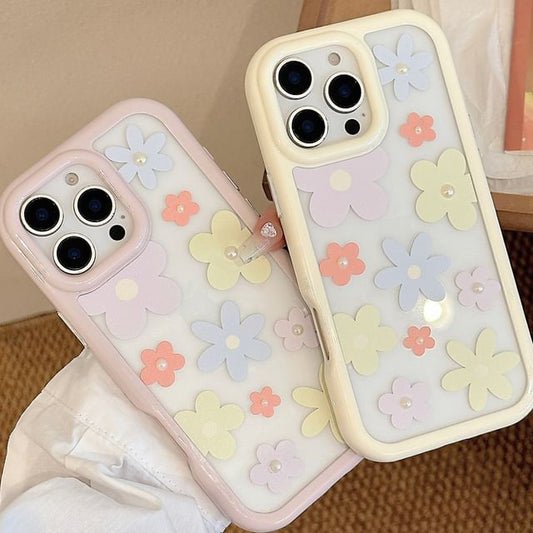 Print Pearl Set: iPhone Floral + Case Faux Sticker