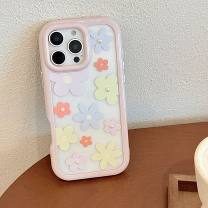 Print Pearl Set: iPhone Floral + Case Faux Sticker