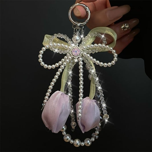 Faux Phone Pearl Lanyard Pad with