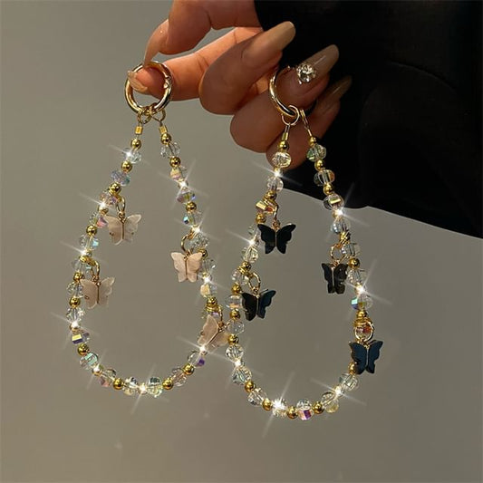 Phone Butterfly Lanyard Beaded
