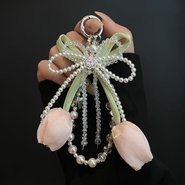 Faux Phone Pearl Lanyard Pad with
