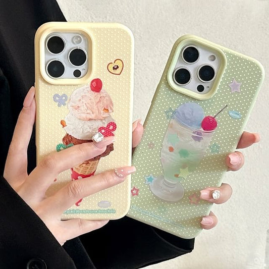 Case Phone Cream Ice Print