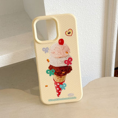 Case Phone Cream Ice Print