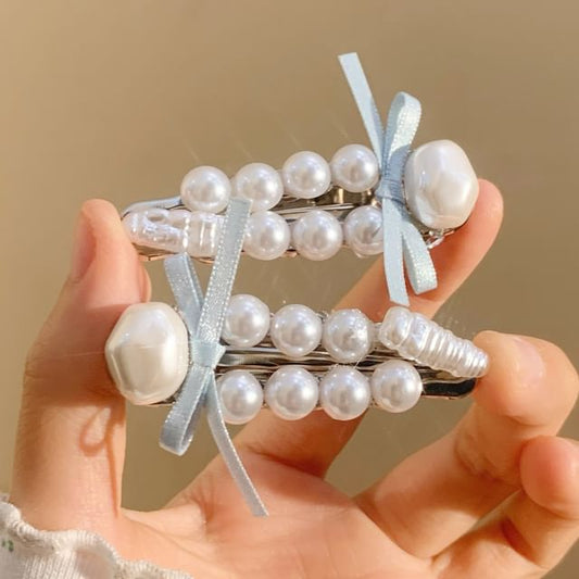 Set Clip Hair Pearl / Faux
