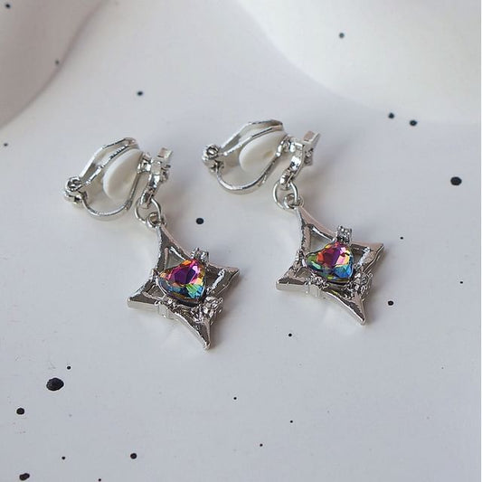 On Gemstone Clip Dangle / Earring