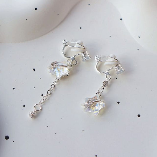 On Star Dangle / Earring Clip Asymmetrical